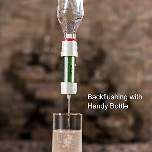 miniwell miniwell Gravity Water Filter Straw Ultralight Versatile Hiker Water Filter Optional Accessories. TUV Proven Emergency Kit Hurricane Storm Supplies. (Water Filter with Collapsible Bottles in Grey)