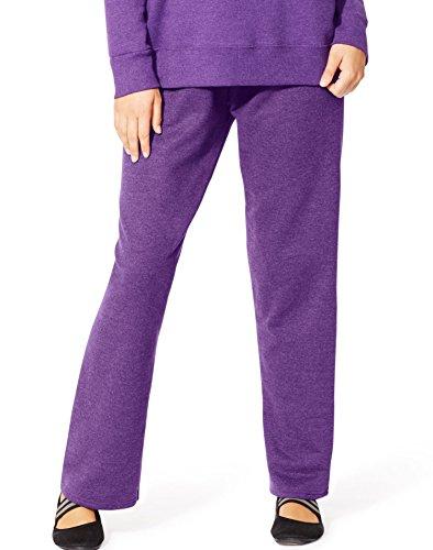 JUST MY SIZE womens Plus-size Ecosmart - Petite Length athletic sweatpants,  Violet Splendor Heather, 1X US 