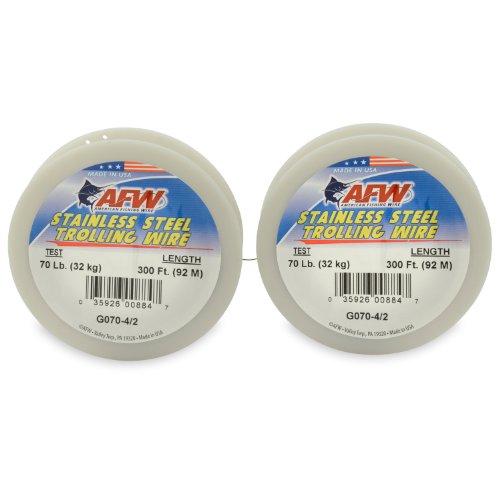 American Fishing Wire American Fishing Wire Stainless Steel Trolling Wire (Single Strand), Bright Color, 70 Pound Test, 1000-Feet