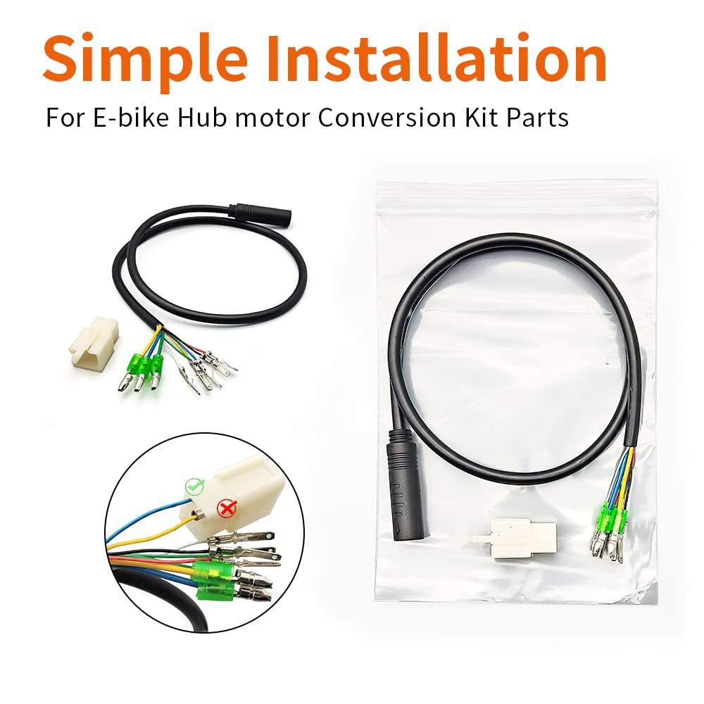 HUDAMZKY Hub Motor Convert Extension Cable 9 Pin Waterproof Connector 36V 48V 52V 250W-1200W Ebike Motor Conversion Line 60cm 130cm 160cm Electric Bike Accessories (160cm Female)