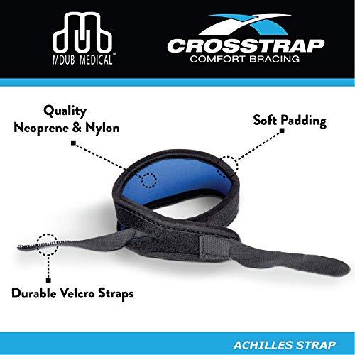 CROSSTRAP CROSSTRAP Shin Splint Support Strap | Adjustable Neoprene Shin Splint & Leg Compression Support Strap | For Strains, Injuries, Pain, Pulled Muscles, Torn Calf | For Men & Women | 1 Strap (Small)