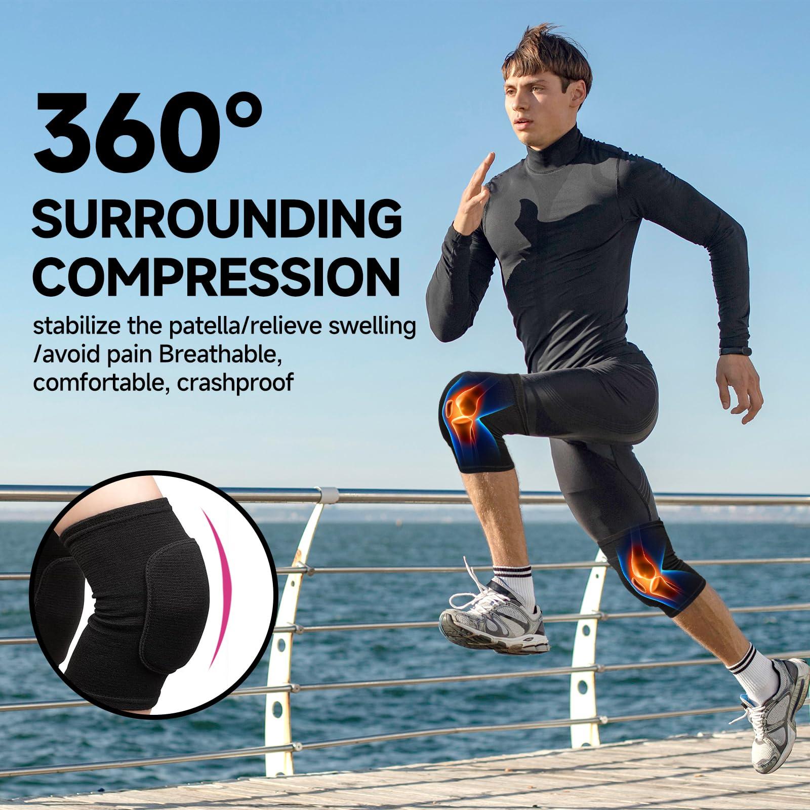 HISFFOG HISFFOG Volleyball Knee Pads for Women, Men, Youth, Girls, Kids, Knee Brace for Volleyball Basketball Football Dance Yoga Tennis Running Cycling Workout Climbing Wrestling