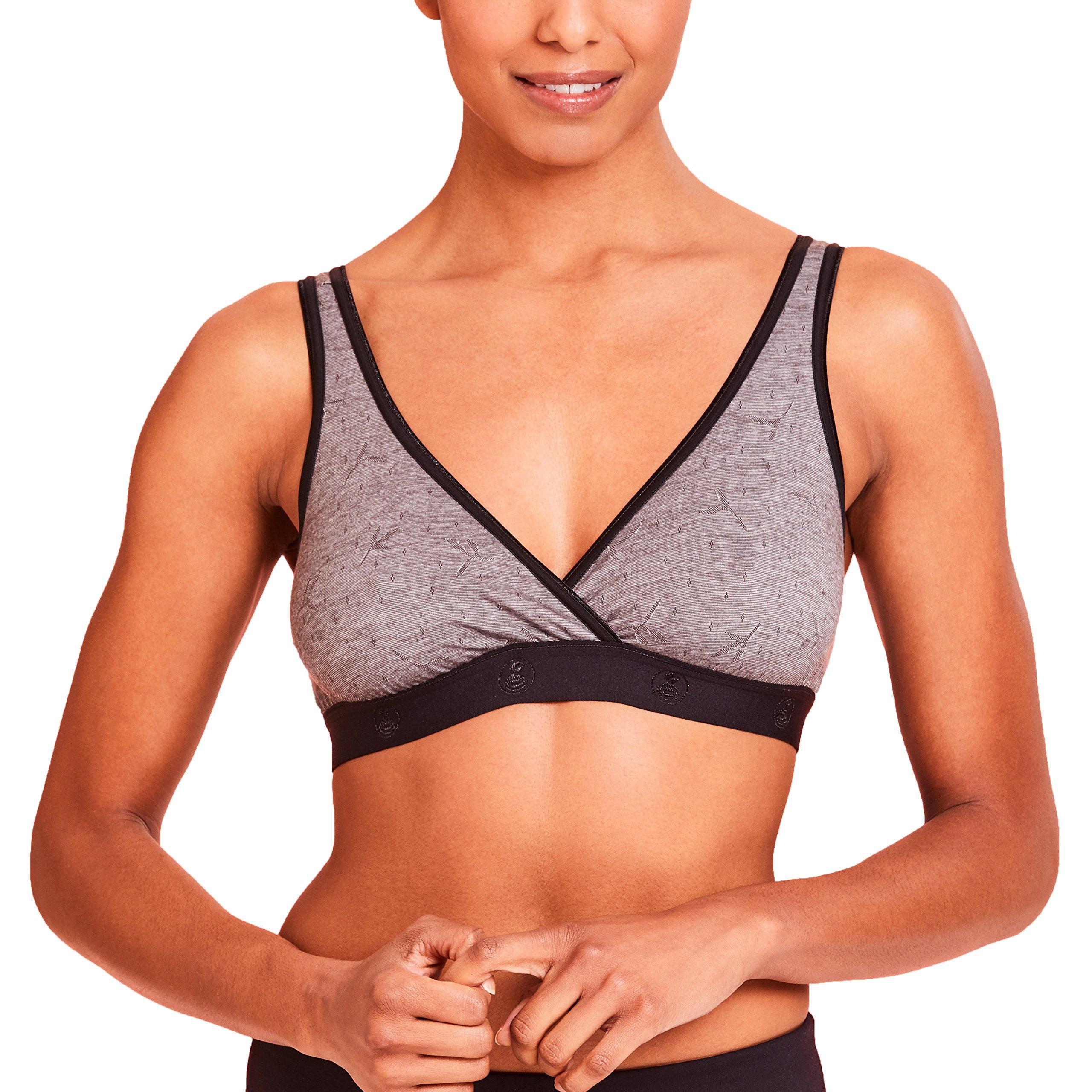 La Leche League International La Leche League Sleep Nursing & Maternity Bra, Black Jacquard, 2XL