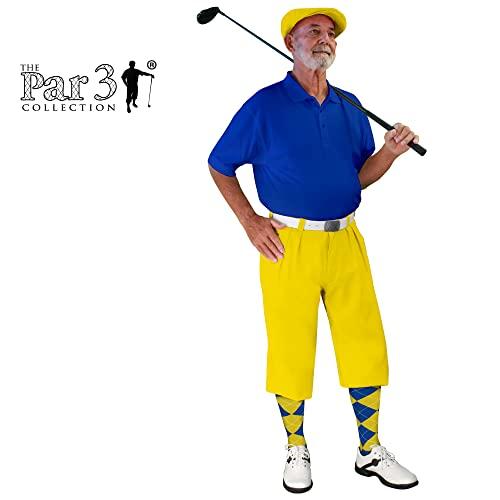 Golf Knickers Golf Knickers Yellow Microfiber (Plus Fours) for Men - 30\"