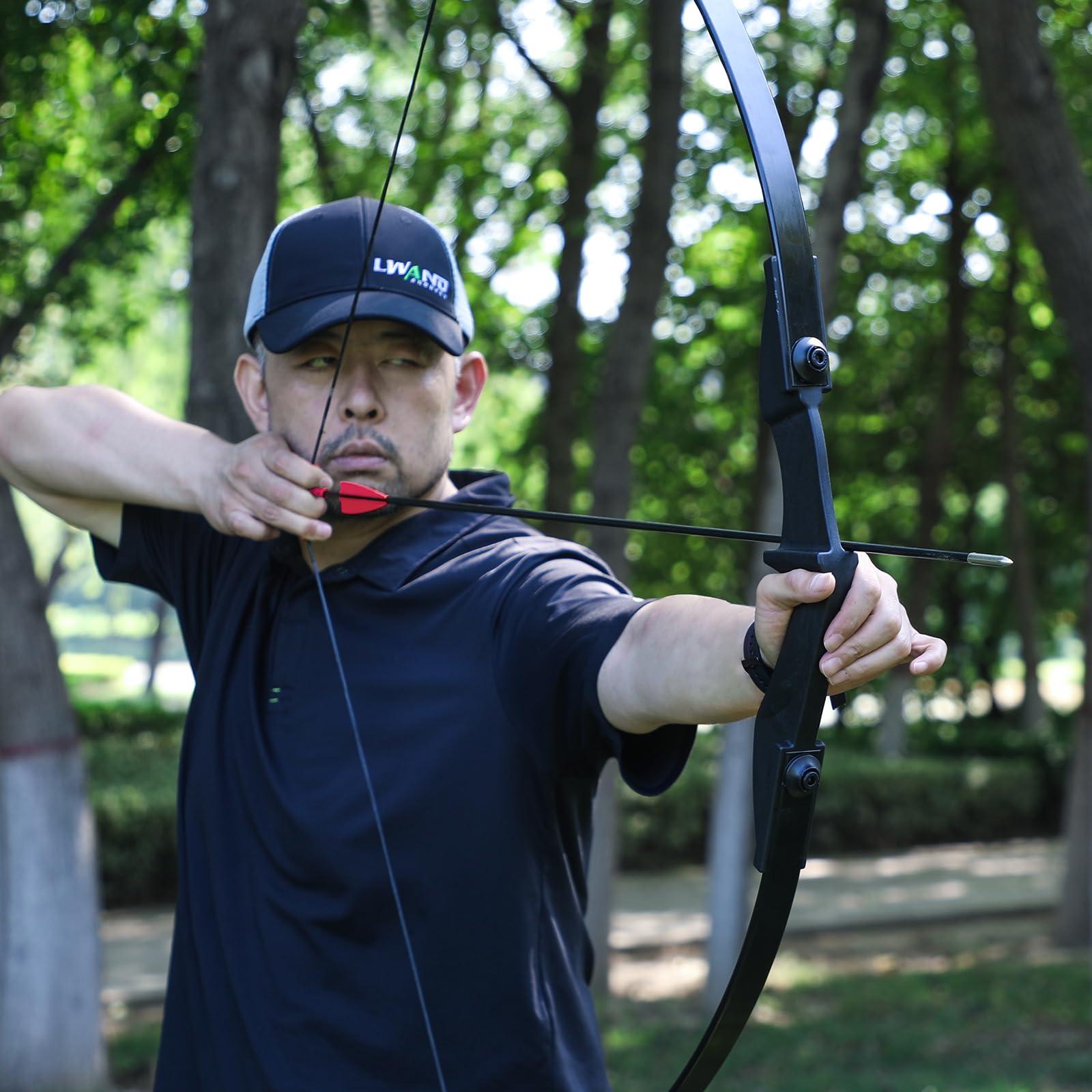 LWANO LWANO Recurve Bow for Adults - Archery Takedown Bow and Arrow Set for Adult/Youth/Teens Beginners Target Practicing, Left & Right Handed, 20/30/40lbs (30lbs)