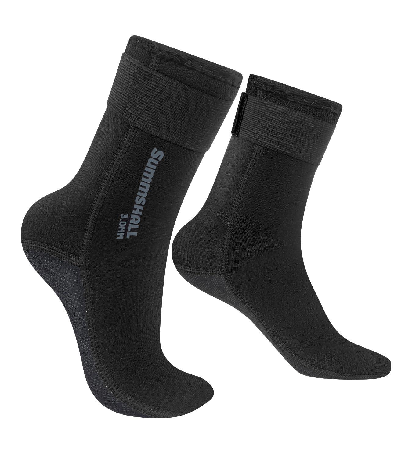 Summshall Summshall Neoprene Socks 3mm Wetsuit Socks Anti-Slip Keep Warm Diving Socks for Men Women Swim Socks Water Sport Snorkeling Swimming Surfing Sailing