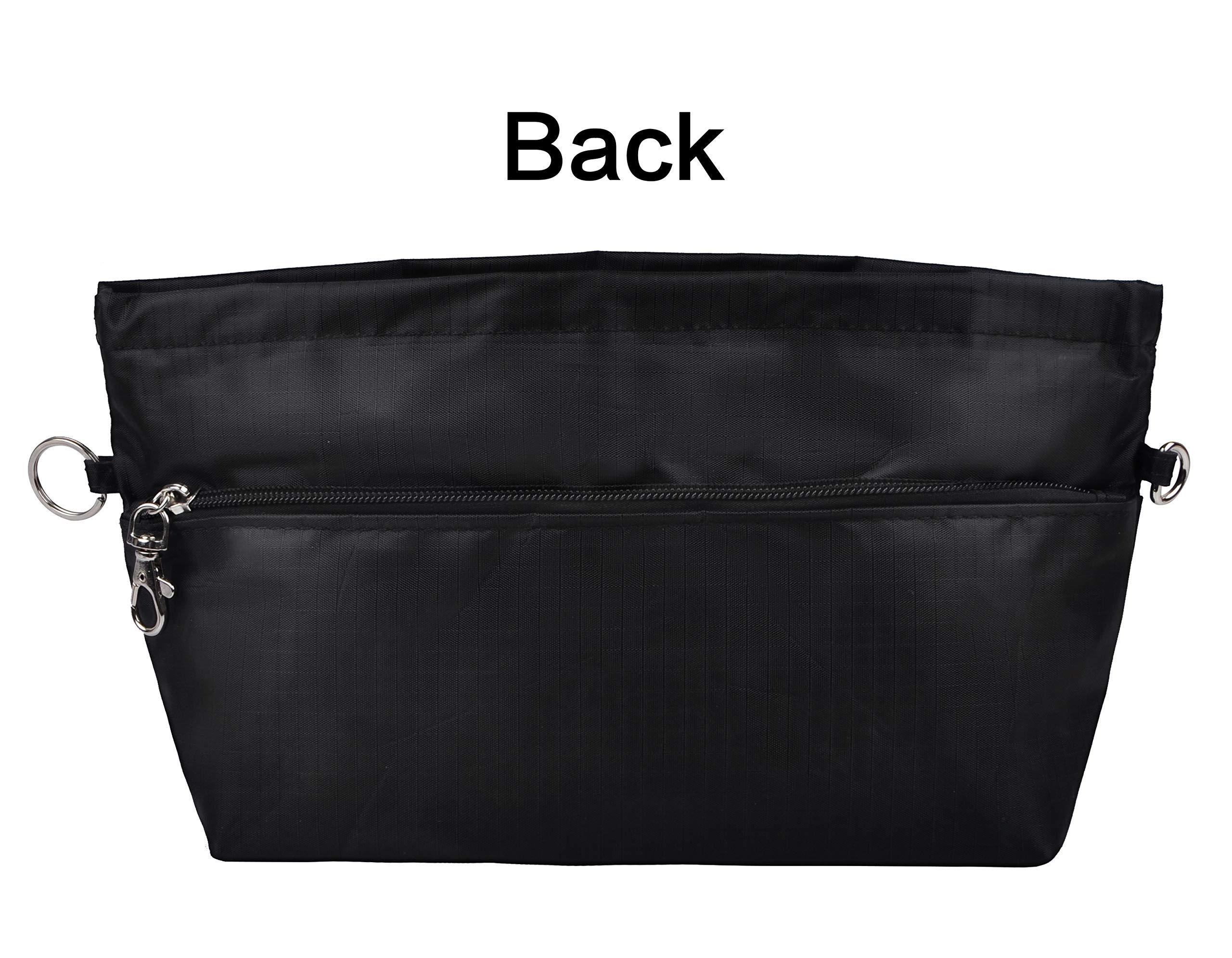 Vercord Vercord Purse Organizer Insert Bag Tote Handbags Pocketbook Inserts Organizers Zipper 11 Pockets Black Large