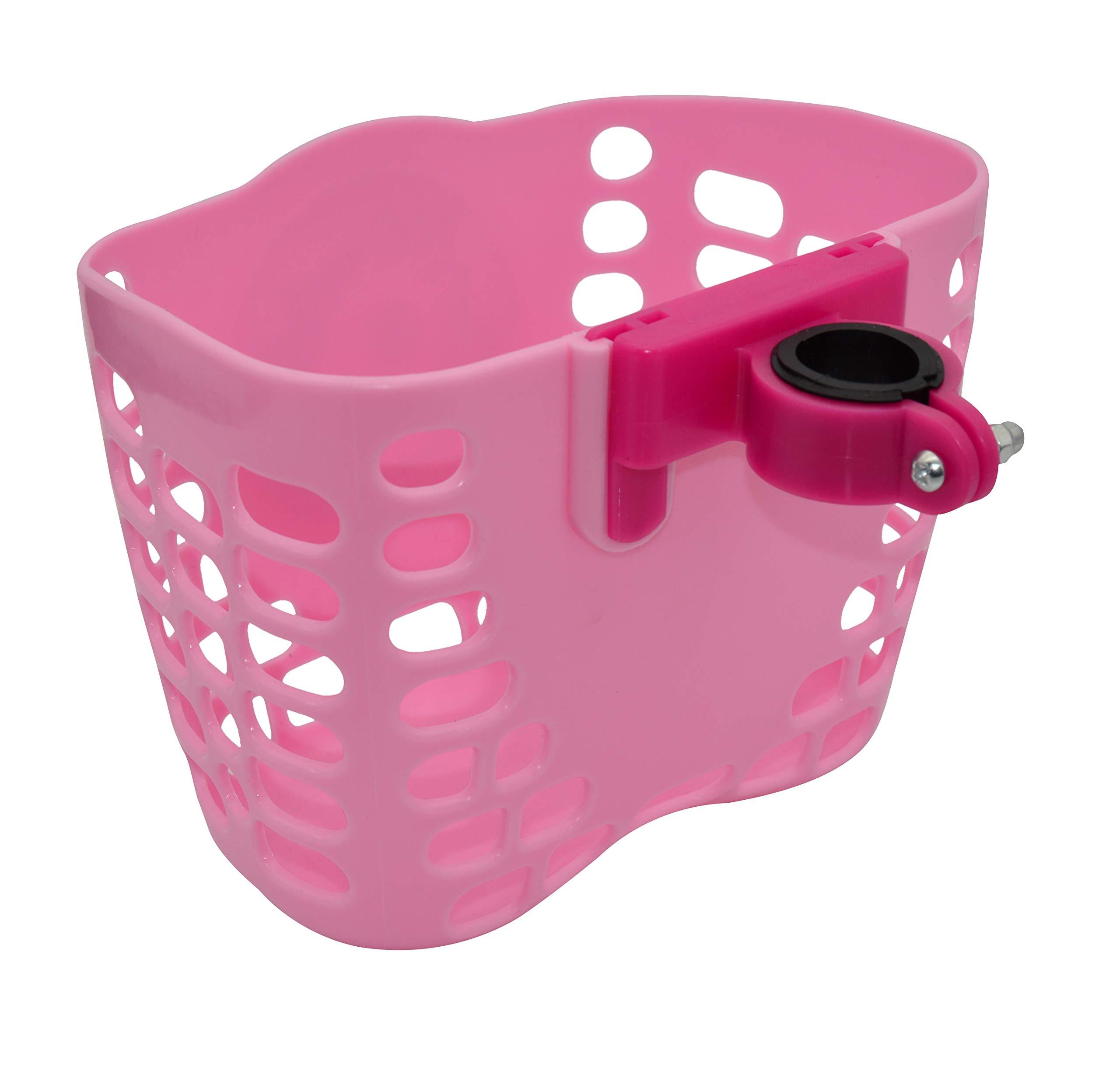 YL traV YL TRD Universal Scooter Basket Kids Bike Basket Handlebar Basket for Boys & Girls (Pink)