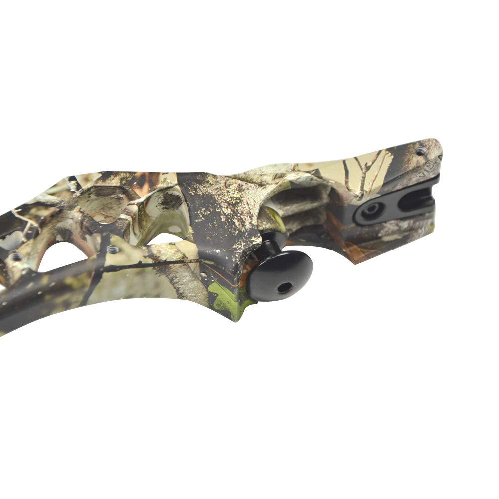 MILAEM 21\" Archery Recurve Bow Riser ILF Bow Riser Handle Takedown Bow Grip Aluminum Alloy Bow Riser Right Handed (Camo)