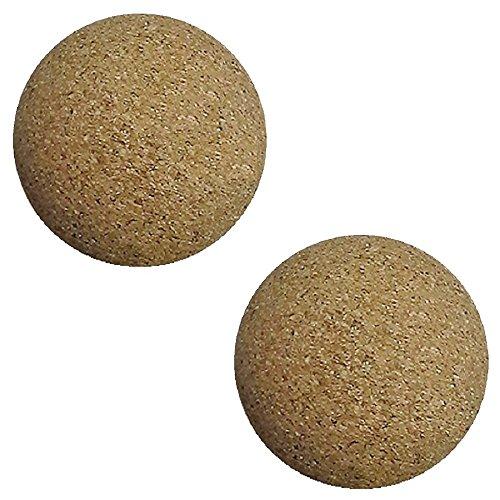 Bank Shot Billiards Set of 2 Natural Cork Official Foosballs Wood Colored Table Soccer Foos Balls