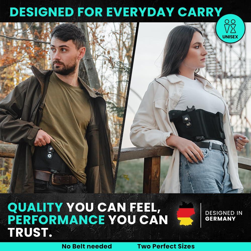 LPV PRODUCTS Award-Winning Belly Band Holster for Deep Concealment | Magnet Retention for 99% of Handguns | Military-Grade Durability & Closure, Extra-Wide Comfort Band | 40% Faster Draws, Trusted by Pros & Vets