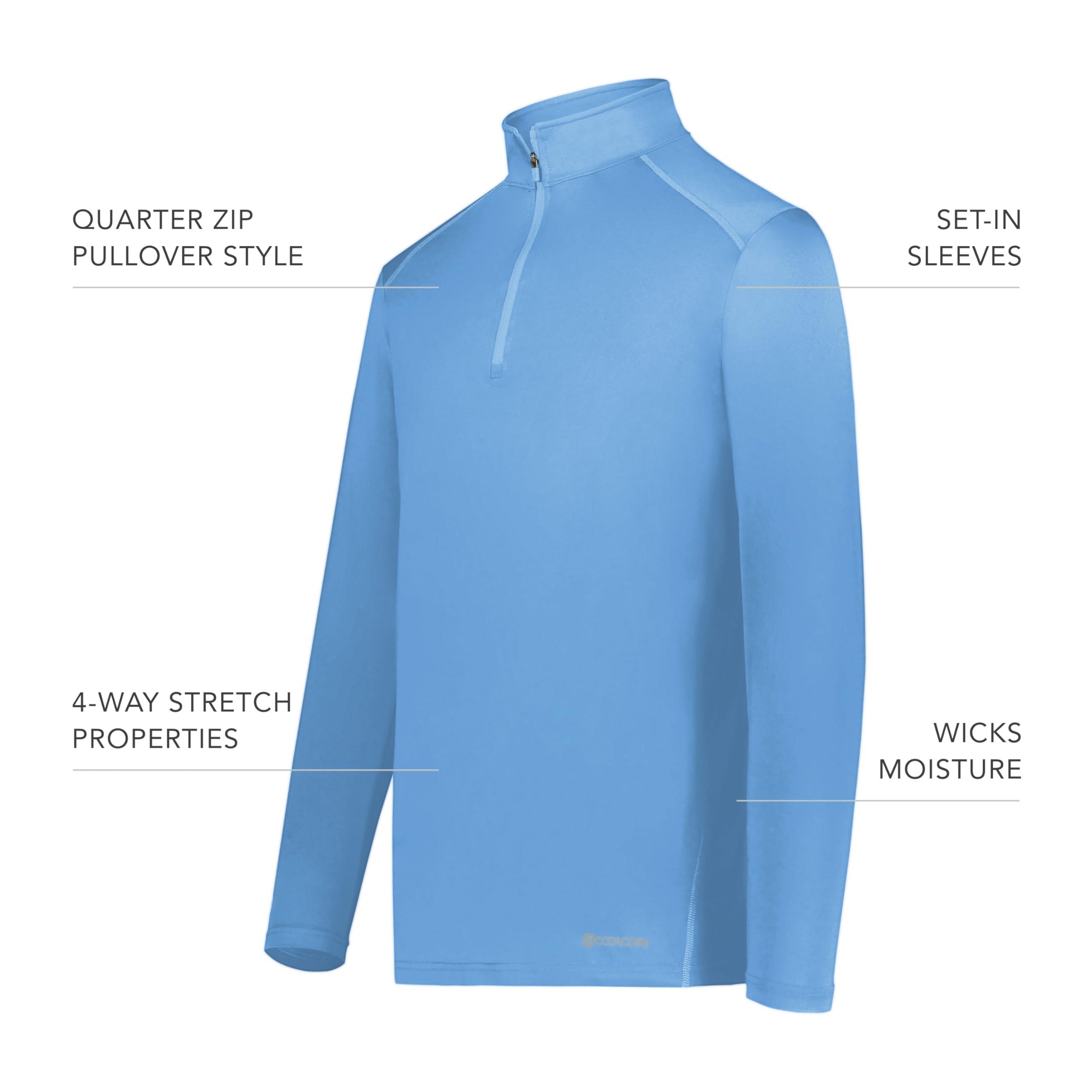 Holloway Holloway Men's Standard 1/4 Zip Pullover Powered by Coolcore, Columbia Blue