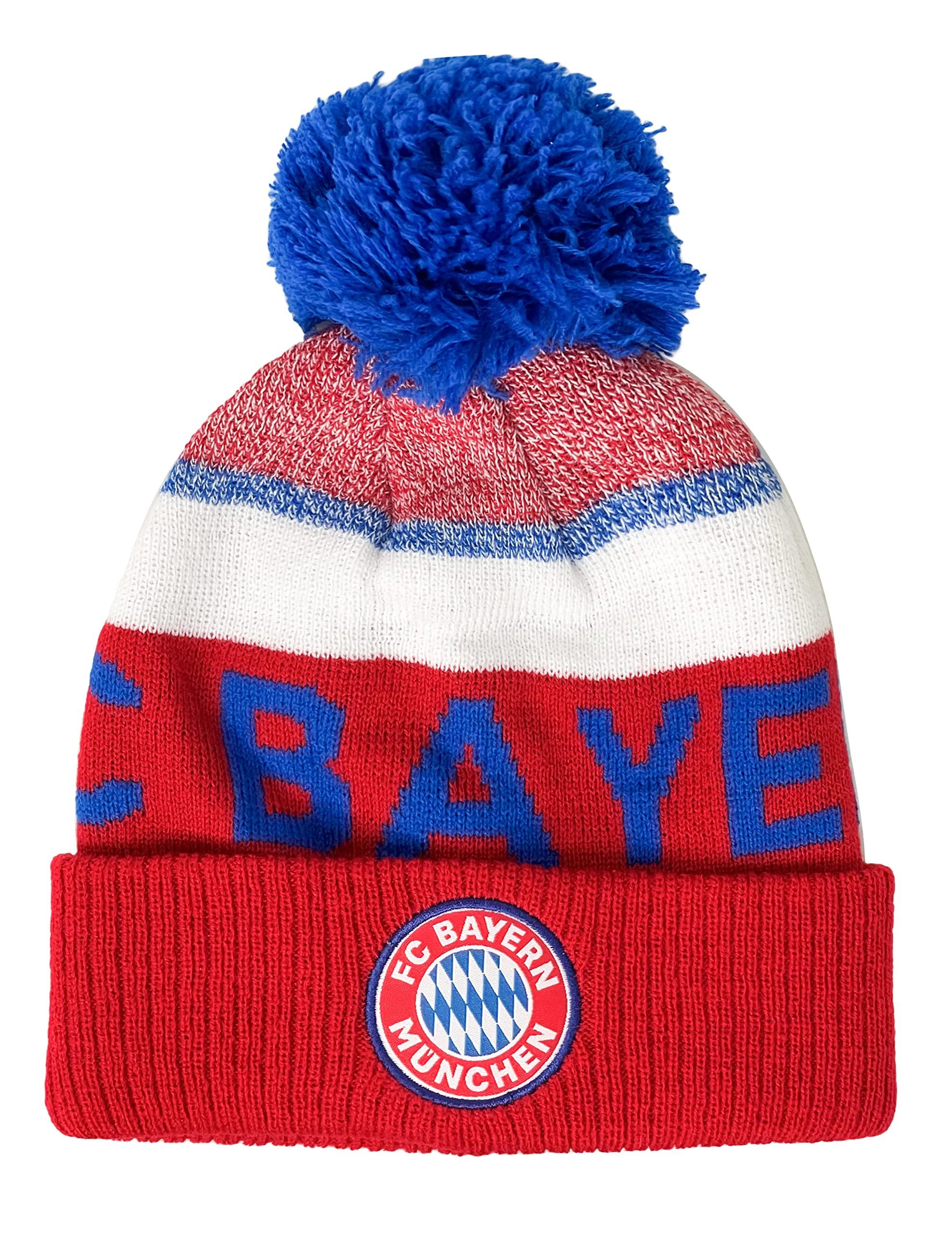Fan Ink Fan Ink Bayern Munich Beanie, Knit Skull Winter Hat, Bayern Munich Soccer Beanie White