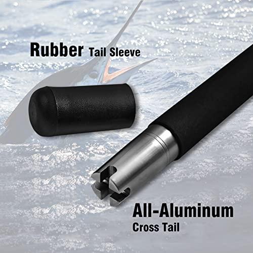 Fiblink Fiblink 1-Piece Saltwater Offshore Heavy Trolling Rod Big Game Roller Rod Conventional Boat Fishing Pole with Roller Guides (6\',80-120lb)