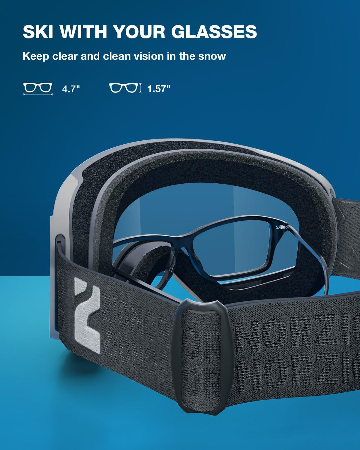 ZIONOR ZIONOR X11 Ski Goggles Magnetic Cylindrical Snowboard Snow Goggles for Men Women