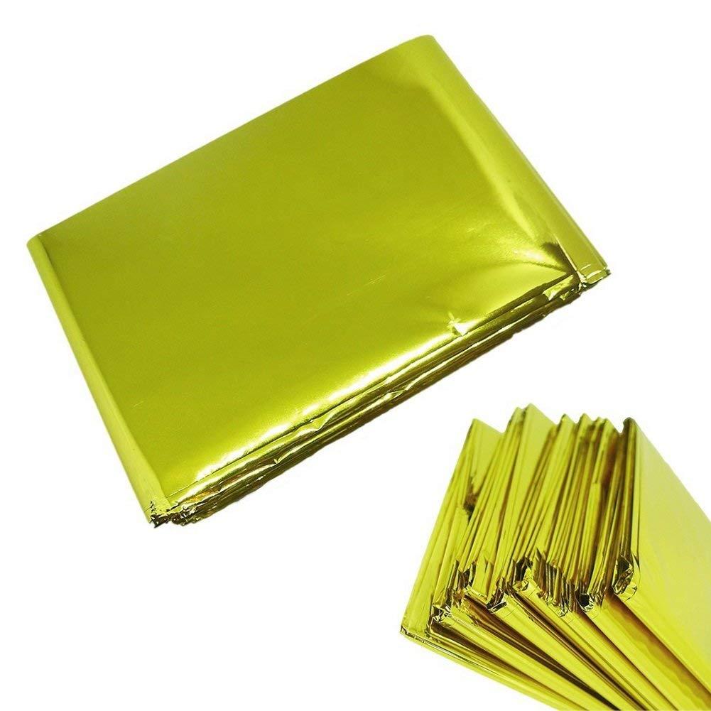 NYKKOLA NYKKOLA 4-Pack Extra Large Emergency Mylar Blanket 84\" X 52\" - Gold Foil Space Blanket: Designed for NASA - Essentials for Outdoors, Hiking, Survival, Marathons or First Aid
