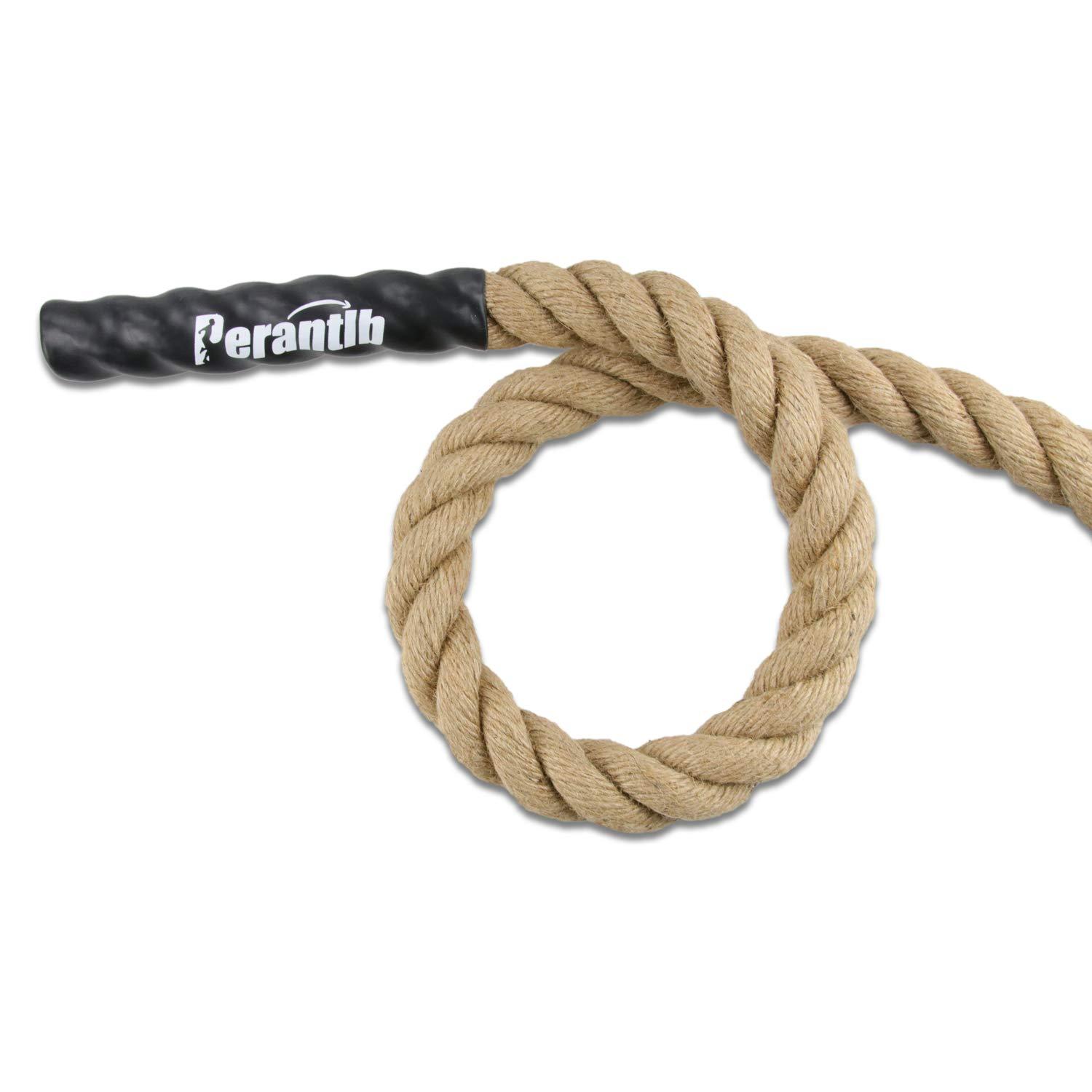 Perantlb Perantlb Outdoor Climbing Rope for Fitness and Strength Training, Workout Gym Climbing Rope, 1.5\'\' in Diameter, with Hook, Length 20 Feet