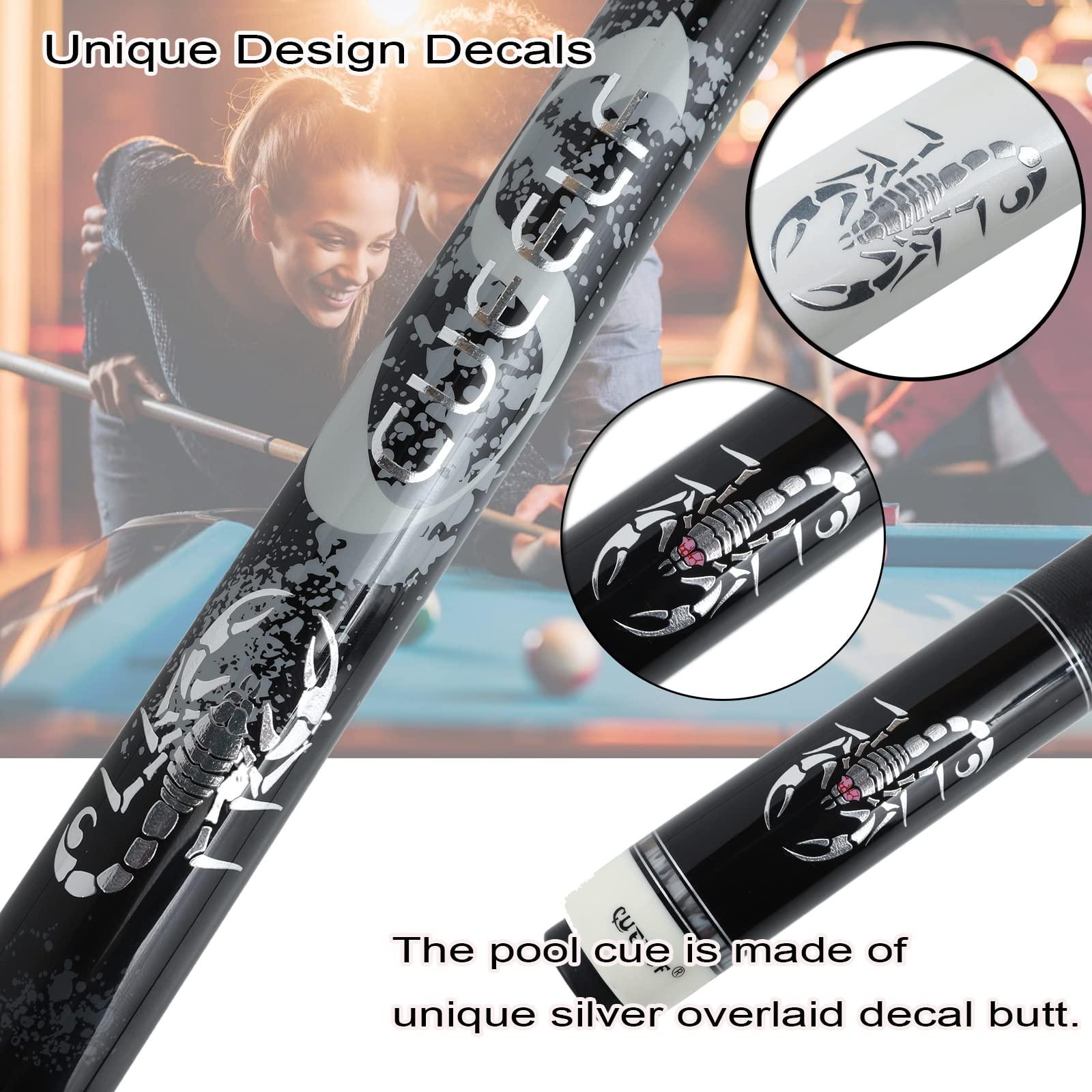 CUEELF CUEELF Pool Cue Stick 58inch Hardwood Maple Pool Cue Billiard Table Stick 13mm Tip Billiard House Bar Pool Cue