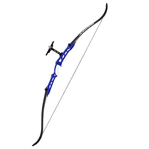 SinoArt SinoArt 68\" Metal Riser Takedown Recurve Bow Adult Archery Competition Athletic Bow Weights 20-36Lbs Right Handed Archery Kit (36Lbs, Blue)