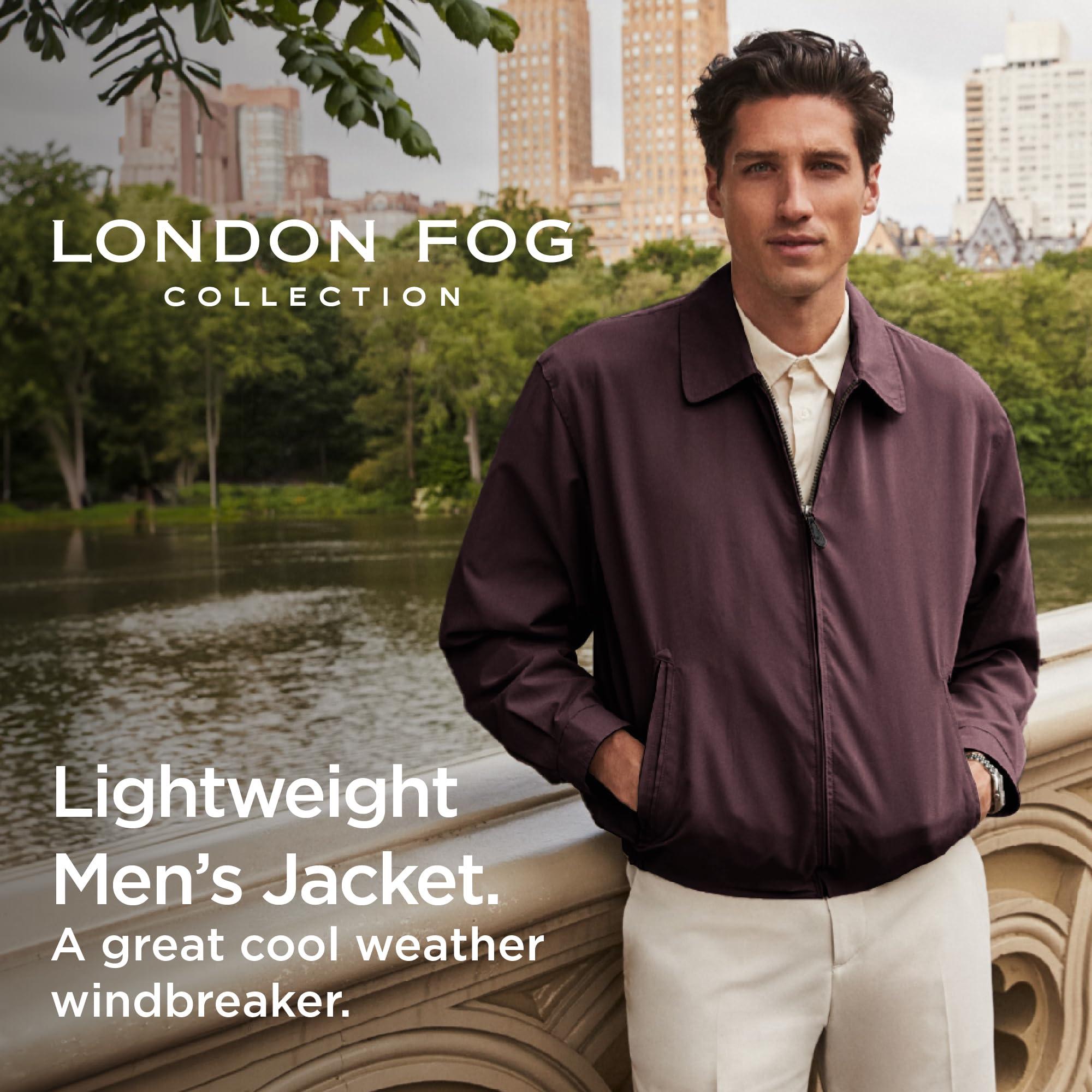 LONDON FOG London Fog Men\'s Auburn Zip-Front Golf Jacket (Regular & Big-Tall Sizes), Maroon, Large