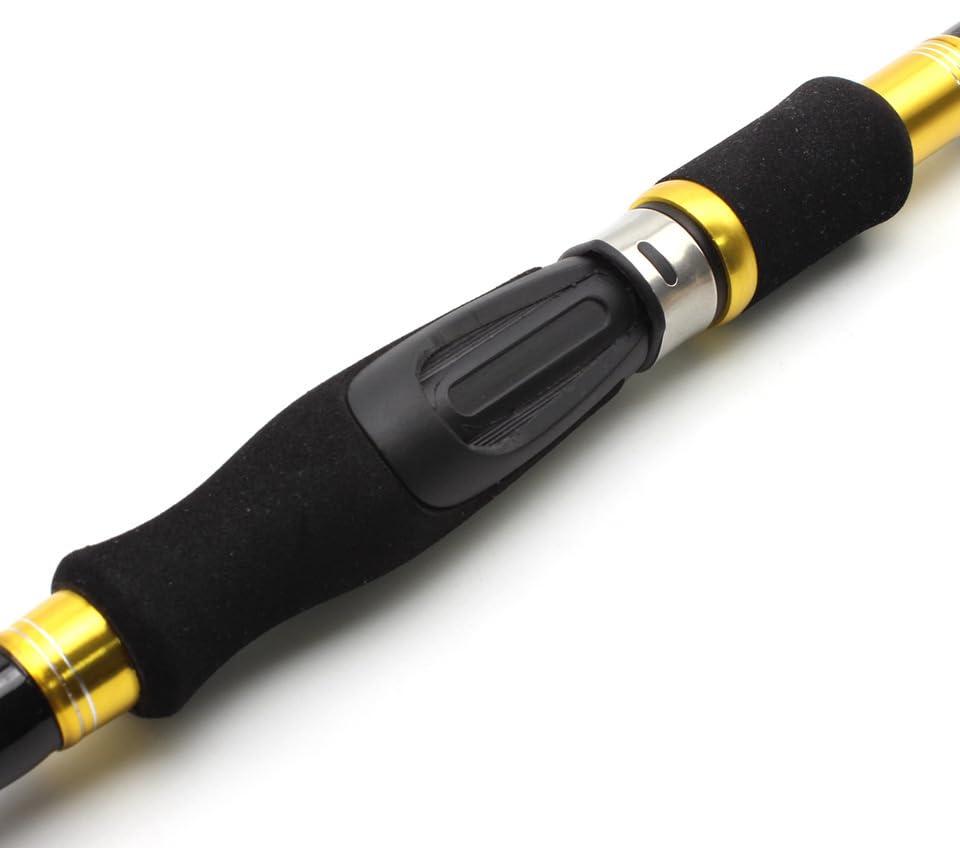 KTGCOZS KTGCOZS Ultra-Short Carbon Fiber Telescopic Fishing Rod Sea Saltwater Portable Spinning Pole (Spinning Rod, 2.4m)