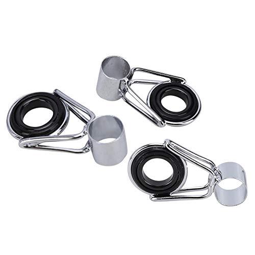 Alomejor Alomejor 90Pcs 9Size Stainless Steel Ceramics Fishing Rod Guides Fishing Rod Guides Tips Parts Fishing Rod Repair Kit