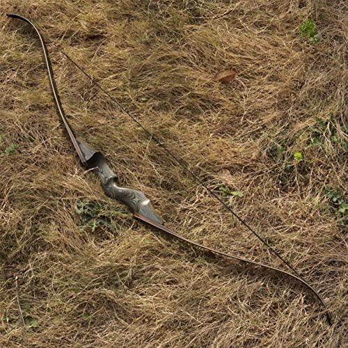 Obert Obert Black Hunter 60 Inch Archery Takedown Recurve Bow Set 20-60lbs Right Hand Bamboo Core Limb (55lbs)