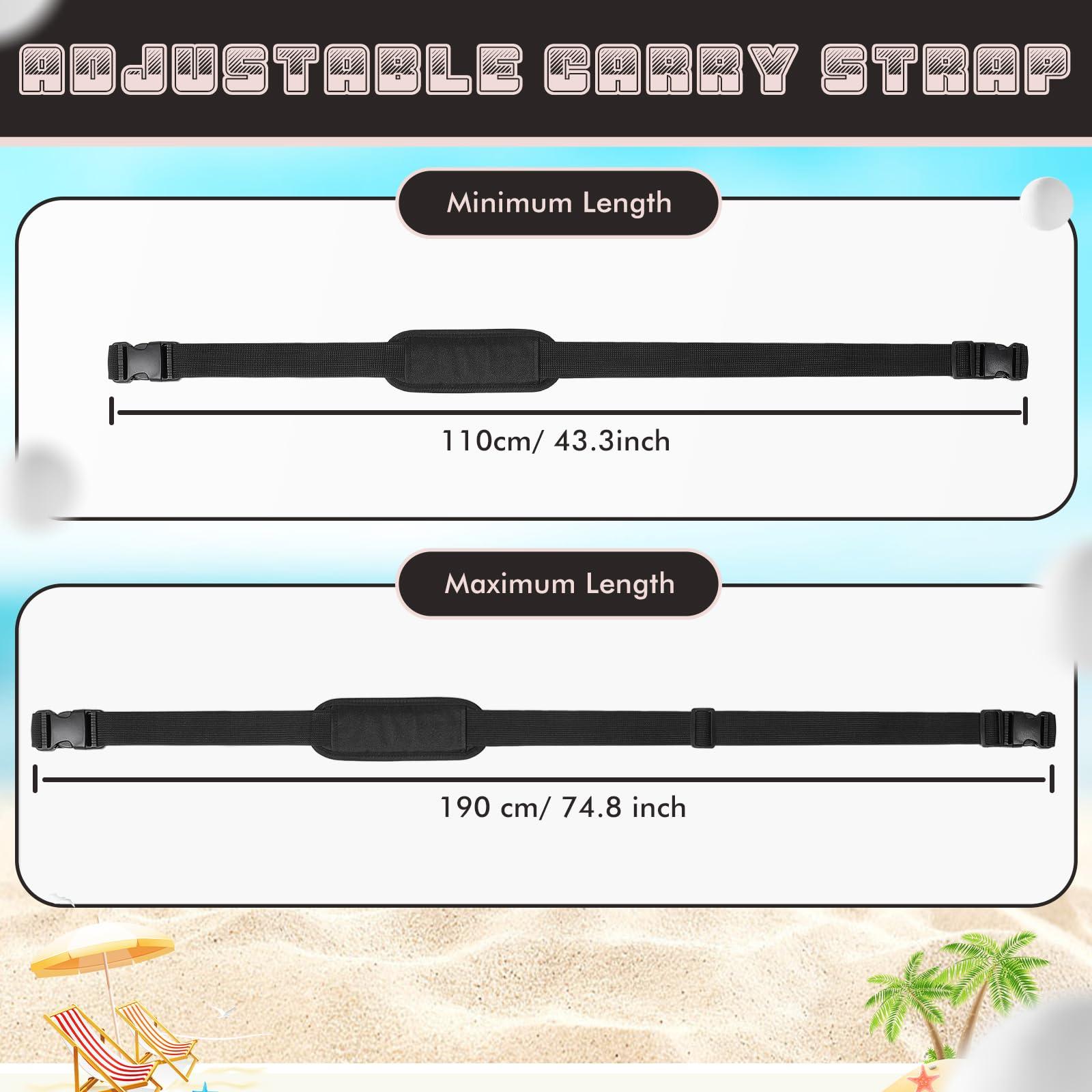 Sanwuta Sanwuta 5 Pcs Carry Strap for Beach Folding Chair, Adjustable Shoulder Carrying Beach Chair Straps for Umbrella Bikes Picnics(Vintage Color)