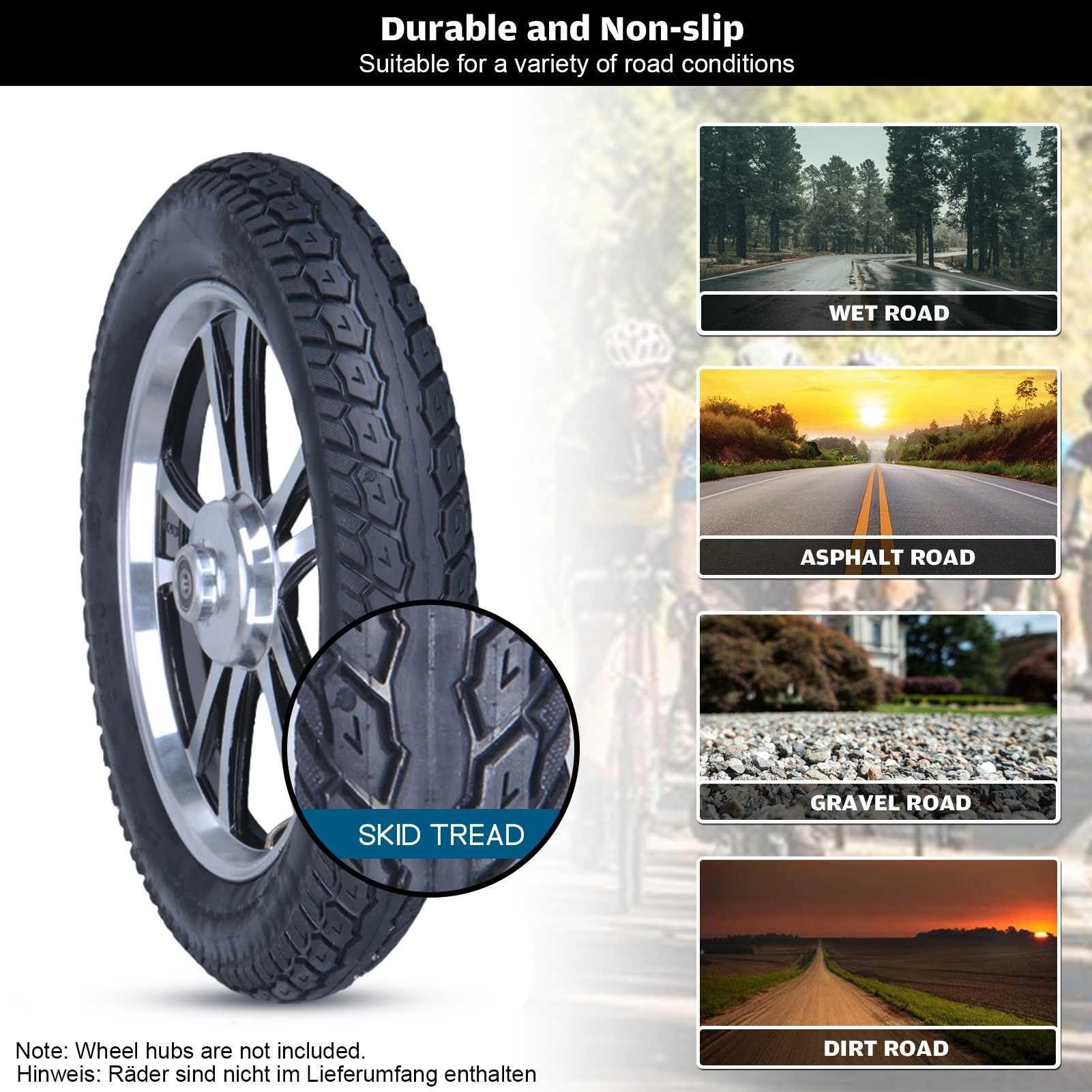 MZBZYU 16x3.0 Scooter Tire Tube | 16x3 75-305 Heavy Duty Tire for Electric Bike | 16 x 3.0 Heavy Duty Tire & Tube Rh-inoo King Thickened Tires for ebike