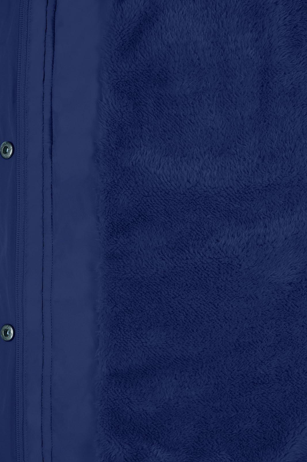 BodiLove BodiLove Women's Winter Quilted Puffer Short Coat Jacket Plus Size with Removable Faux Fur Hood and Zipper