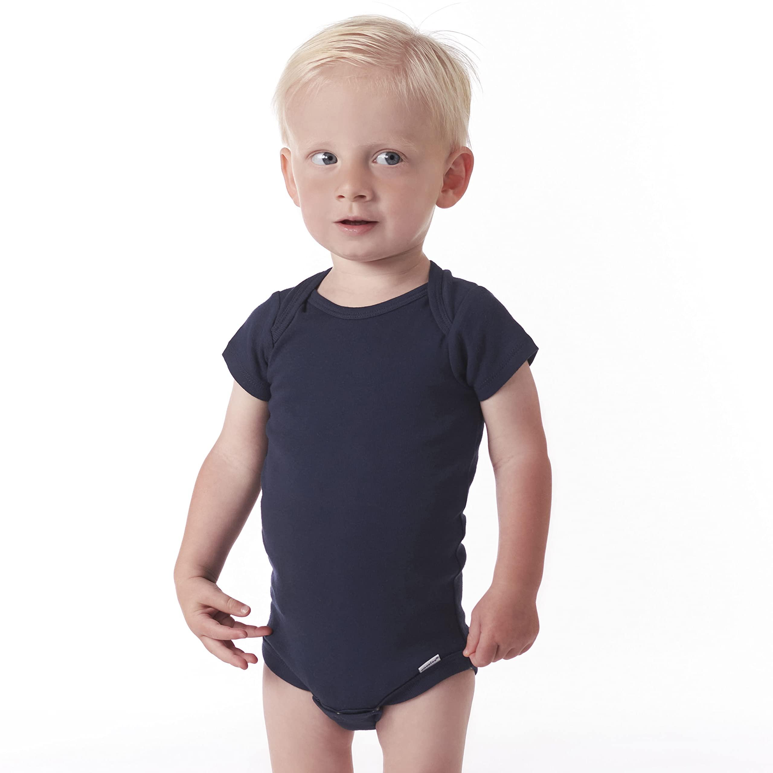 Gerber Gerber Baby 5-Pack Solid Onesies Bodysuits, Navy, 12 Months