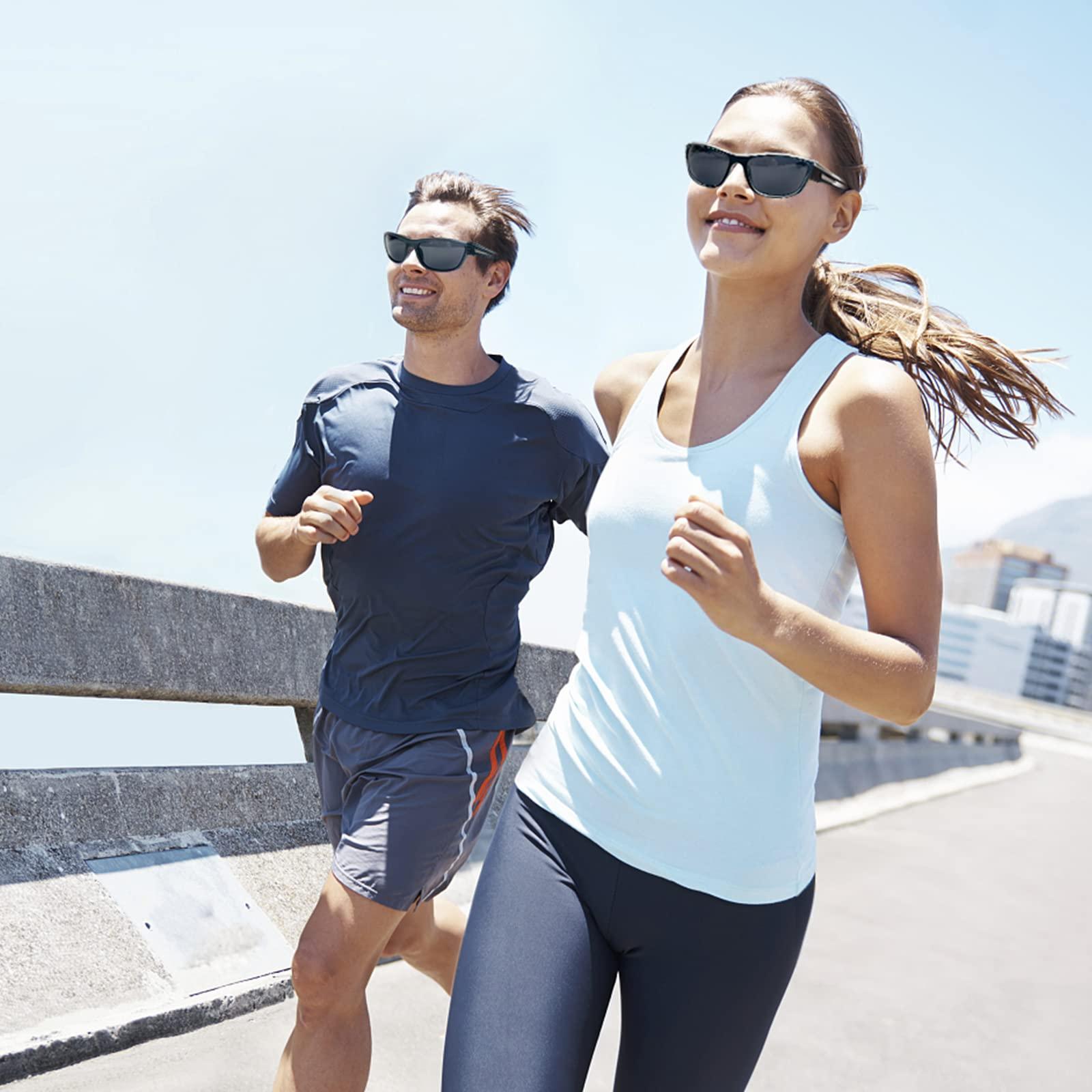 SUNOVELTIES SUNOVELTIES 3 Pcs Black Polarized Sunglasses Mens/Women Sport Glasses UV400 Driving Fishing Running Cycling Shades Sun Glasses