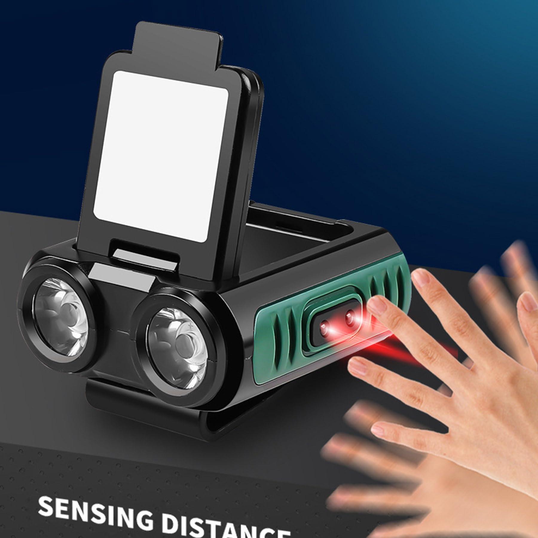 GRACETOP GRACETOP LED Small Flashlight, 350Lumens Clip on Cap Light Light, Portable USB Rechargeable Pocket Lights with 5 Modes Compact Baseball Cap Lights Indoor and Outdoor for Walking