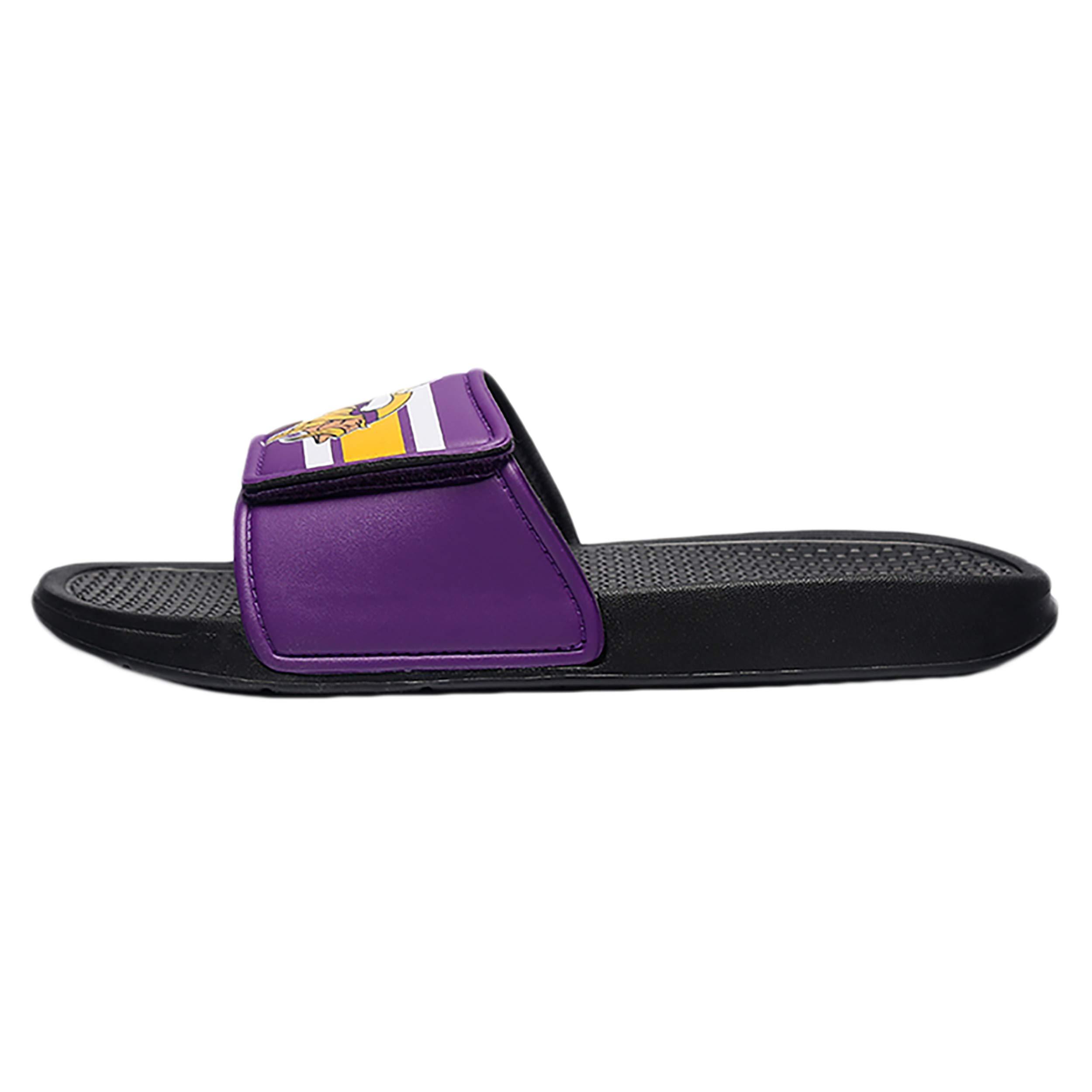 FOCO FOCO Minnesota Vikings NFL Mens Stripe Mens Legacy Sport Slide - M