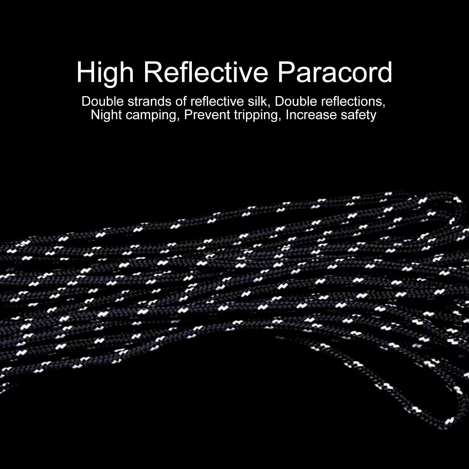 Smithok Smithok 16.4ft 6 Pack 4mm Guy Lines Ultralight Tent Cords with Aluminum Adjuster Tensioner Outdoor Camping Guylines Ropes for Tent Tarp,Climbing,Hiking Backpacking (Red)