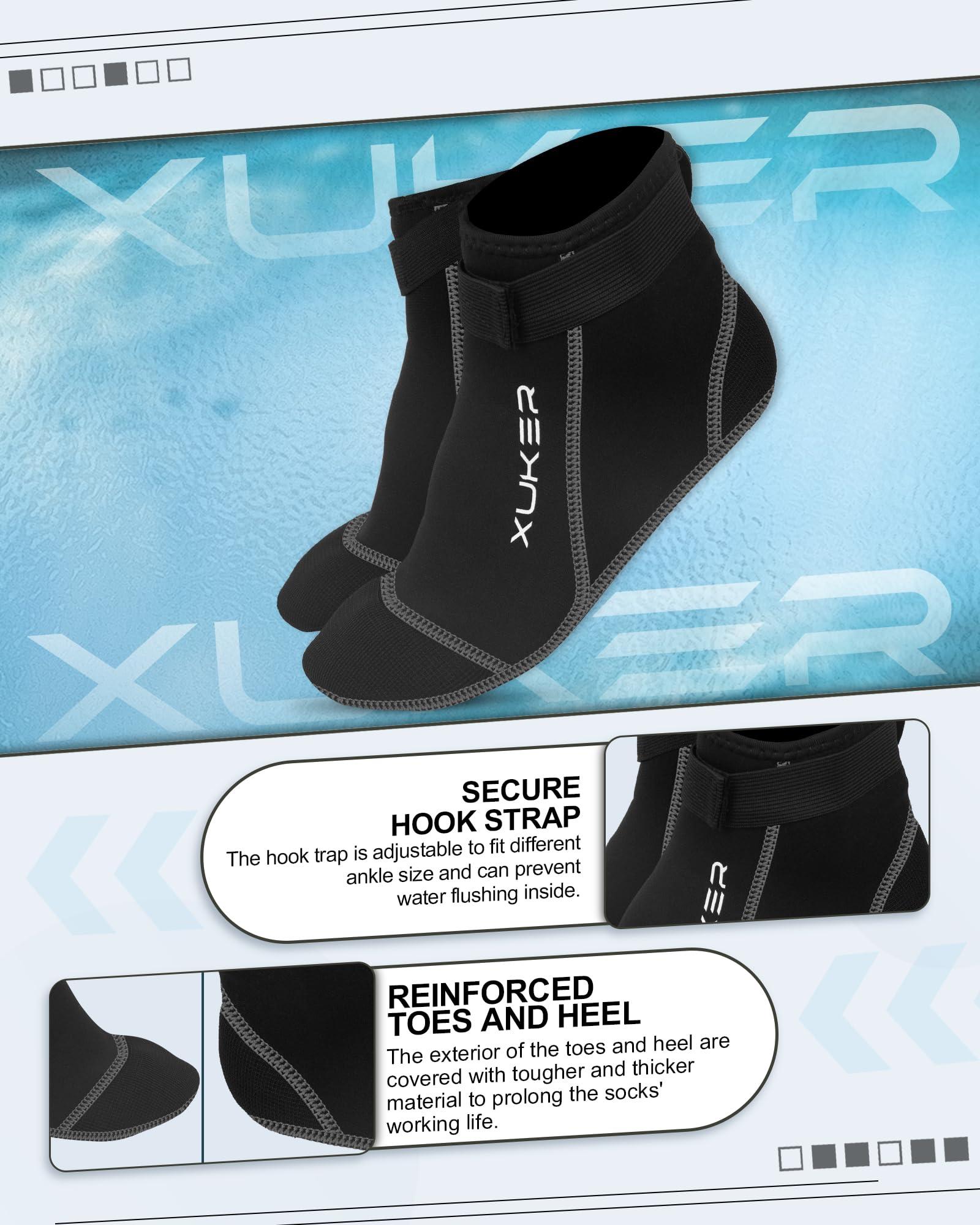 XUKER XUKER Neoprene Socks, 3mm Beach Volleyball Sand Soccer Water Wetsuit Socks for Diving Snorkeling Kayaking Paddling