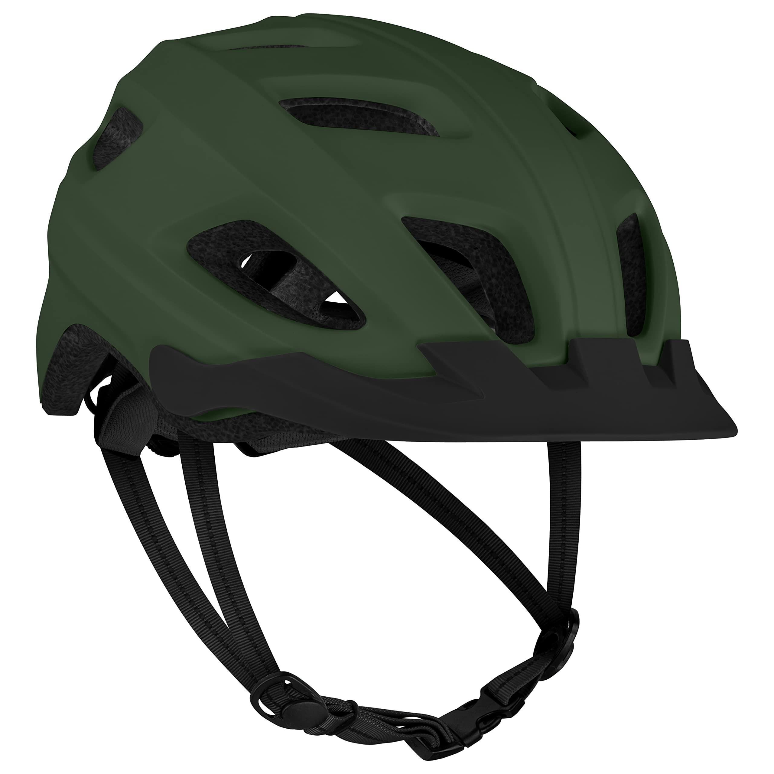 Retrospec Retrospec Lennon Bike Helmet with LED Safety Light Adjustable Dial & Removable Visor - Adjustable Bicycle Helmet for Adult Men & Women