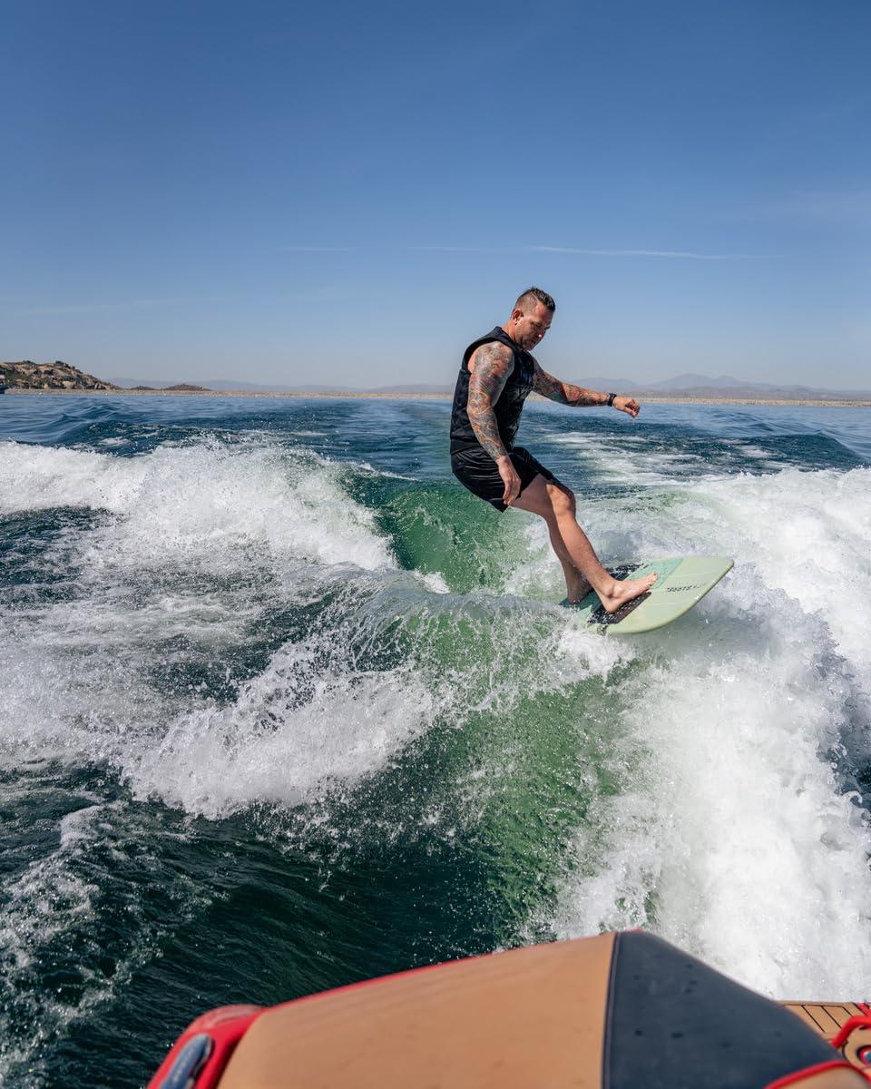 PIT AND BARREL Mens Neoprene Wakesurf Impact Vest for Boating by Pit + Barrel Wake Surf Co. - Designed for Wake Surf and Skimboard, but Great for All Watersports Activities! Lightweight, Durable, and Timeless Style.
