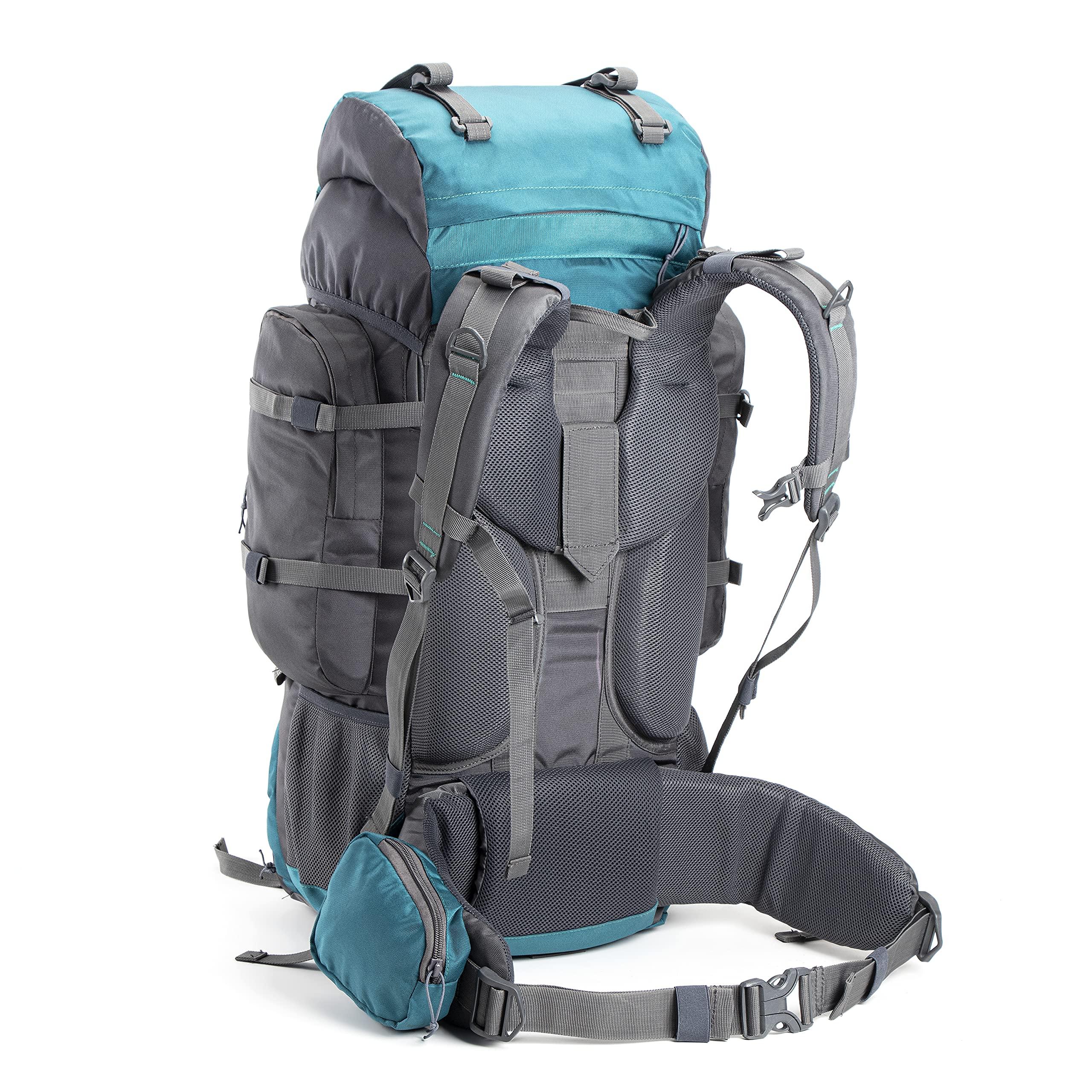 Tripole Tripole Walker 65 Litres Rucksack | Internal Frame With Metal Rod | Rain Cover | Bottom Opening | Laptop Section (Sea Green)
