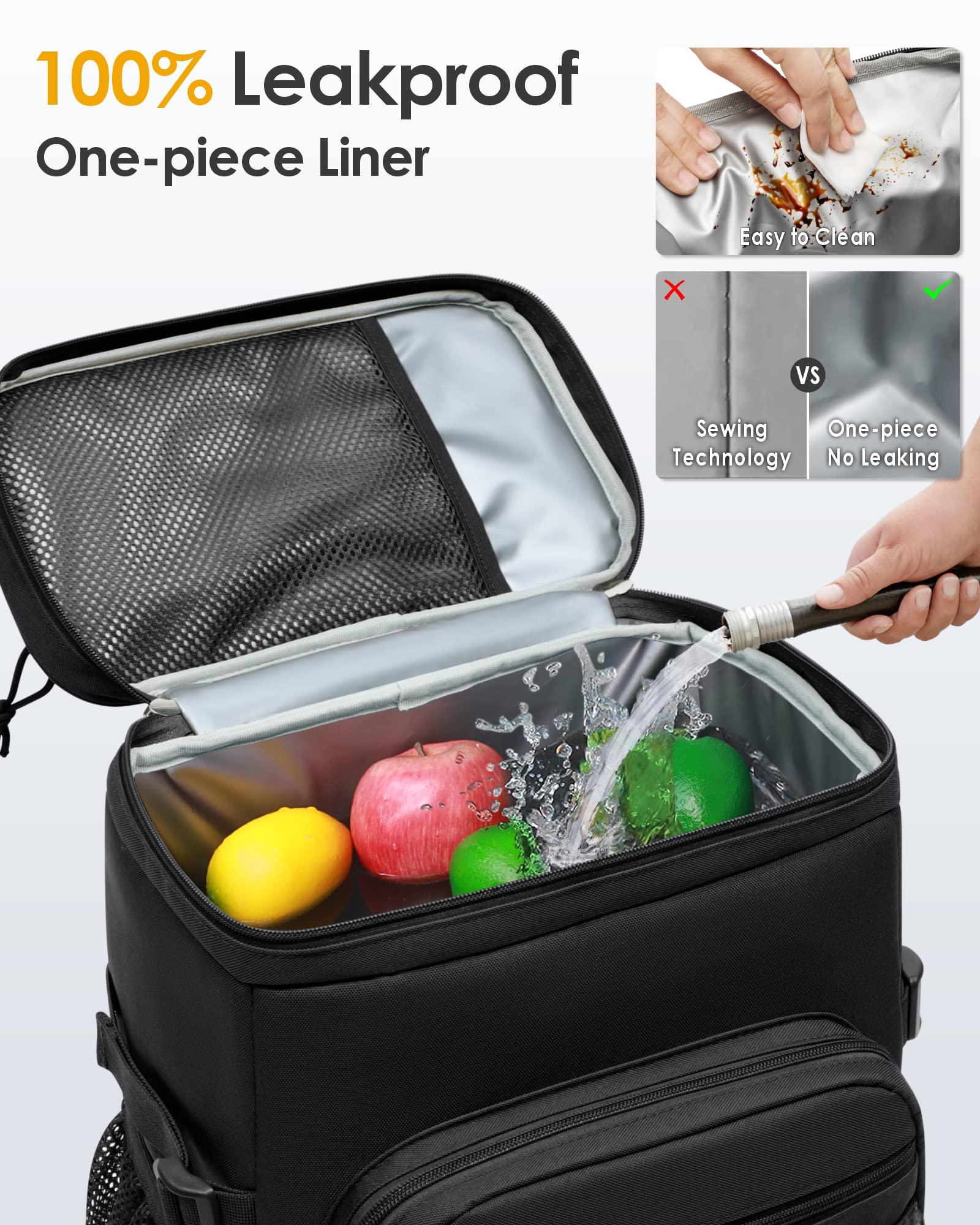 TACTICISM TACTICISM Backpack Cooler 38 Cans Tactical Lunch Backpack for Men Work - Molle Insulated Waterproof Leakproof - Black