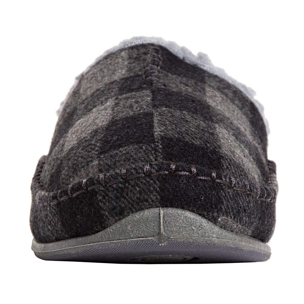 Deer Stags Deer Stags Unisex Nordic Fabric Slipper / Grey/Black Plaid / Men's 13 US / Medium