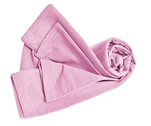 ACTIVE UNIFORMS Women's Under Scrubs Long Sleeve T-Shirt Comfort V-Neck Medical Underscrub Tee -Super Soft and Stretchy (Pink, Large)