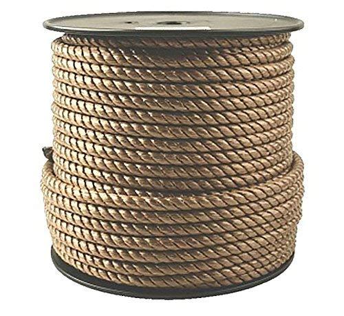 Mad Dog Products 1.5" UNMANILA Rope aka Pro-Manila Synthetic TAN Poly Manila Rope Nautical Twisted Manila Rope Cut to Length Landscape Boat Dock Fitness Undulation - Sold by The Foot - $3.79 / ft.