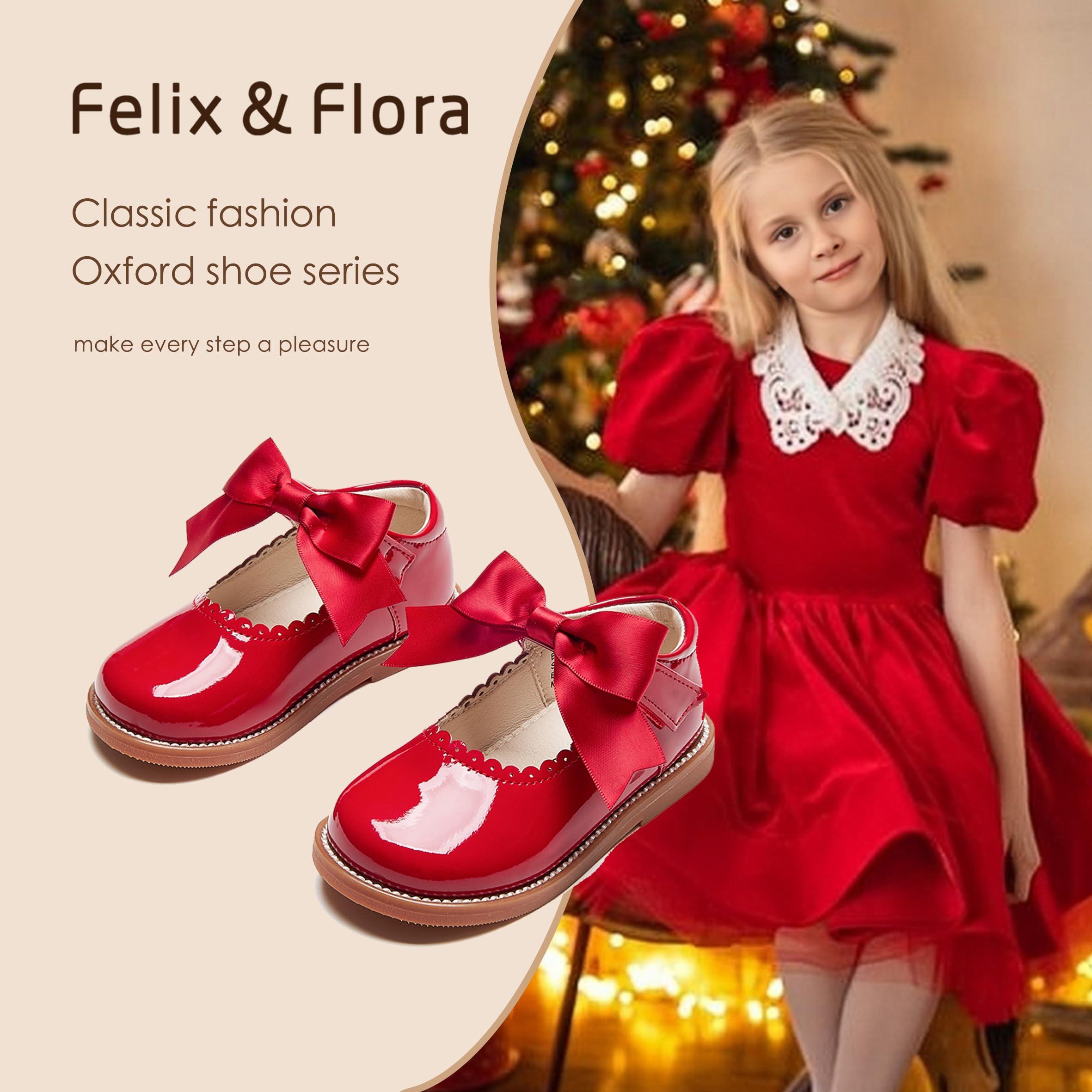 Felix & Flora Felix & Flora Toddler Little Red Girl Mary Jane Dress Shoes Size 6 - Ballet Flats Girl Party School Wedding