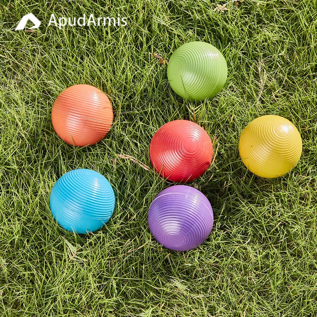 ApudArmis ApudArmis 3In Croquet Ball Replacement, Set of 6 Colored Replacement Croquet Balls for Lawn Backyard 28\'\' and 32\'\' Six Player Croquet Game Set