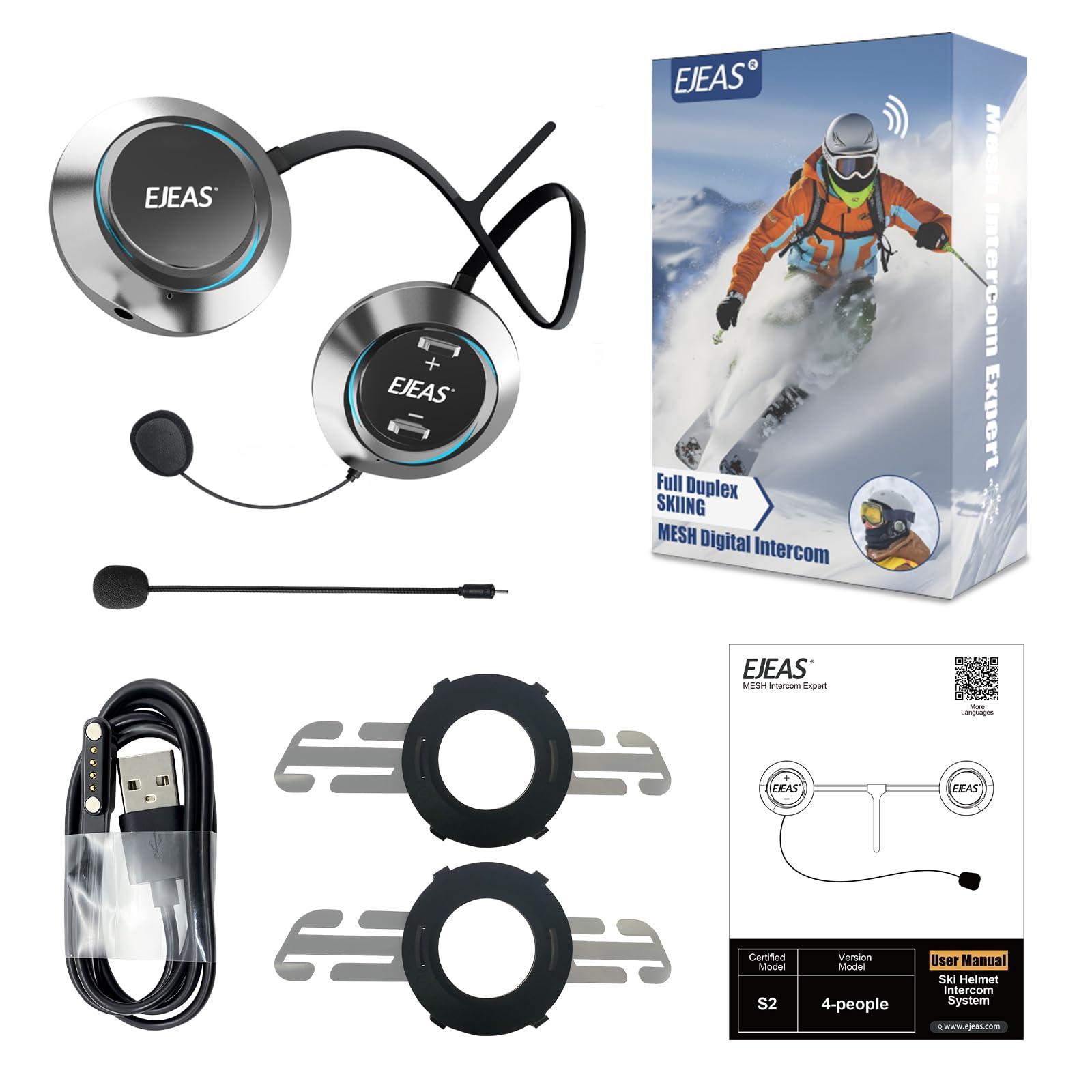 Bolizma Bolizma S2 Professional Intercom System, Ideal for Ski/Snowboard/Cycling, for Any Ready Ski/Snowboard Helmet, Hands-Free Control, Waterproof, HiFi Quality, Noise Reduction