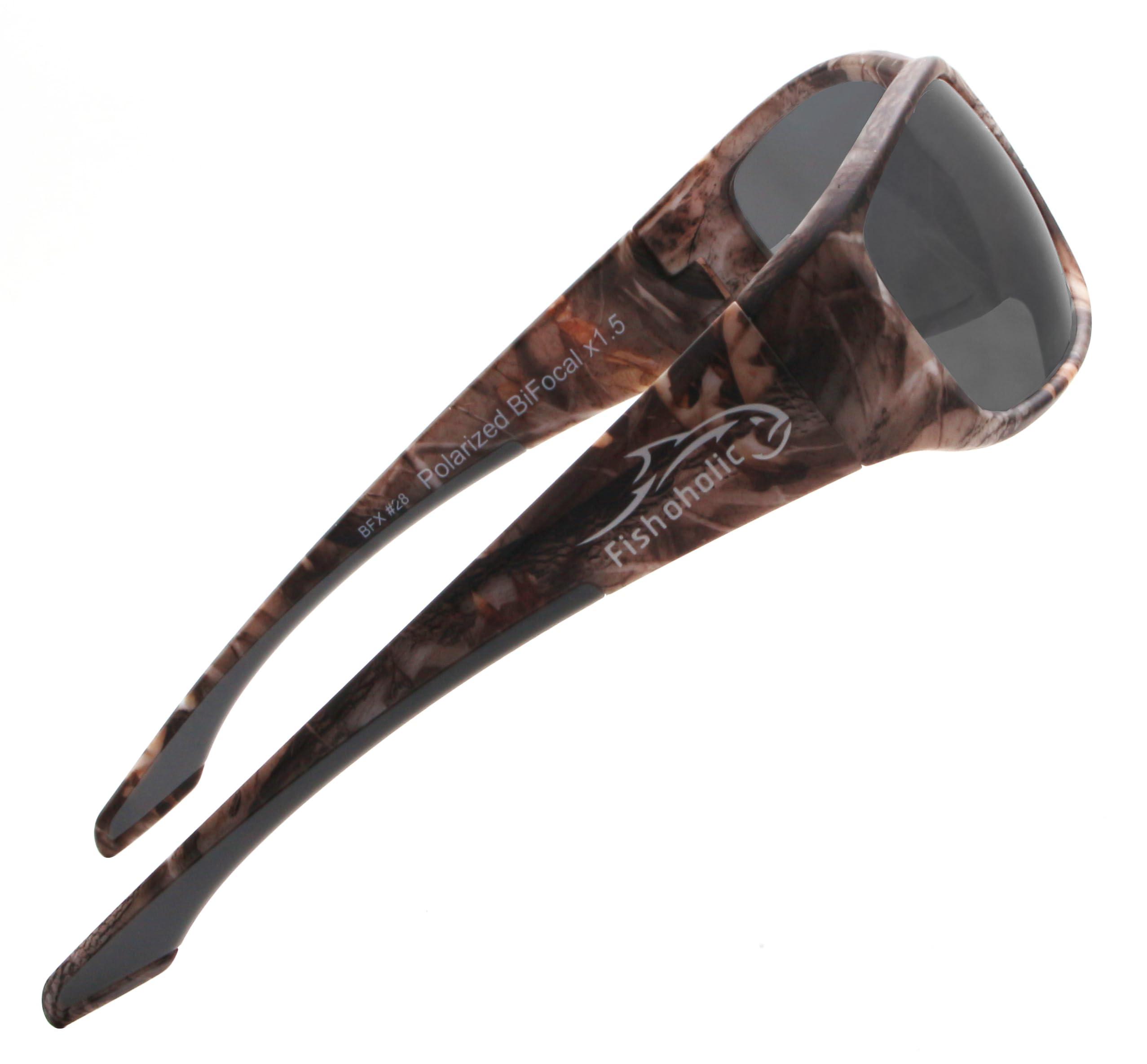Fishoholic Fishoholic Polarized Bi-Focal Fishing Sunglasses with Reader Magnification (1.5x, 2.0x, 2.5x Options) and UV400 Protection