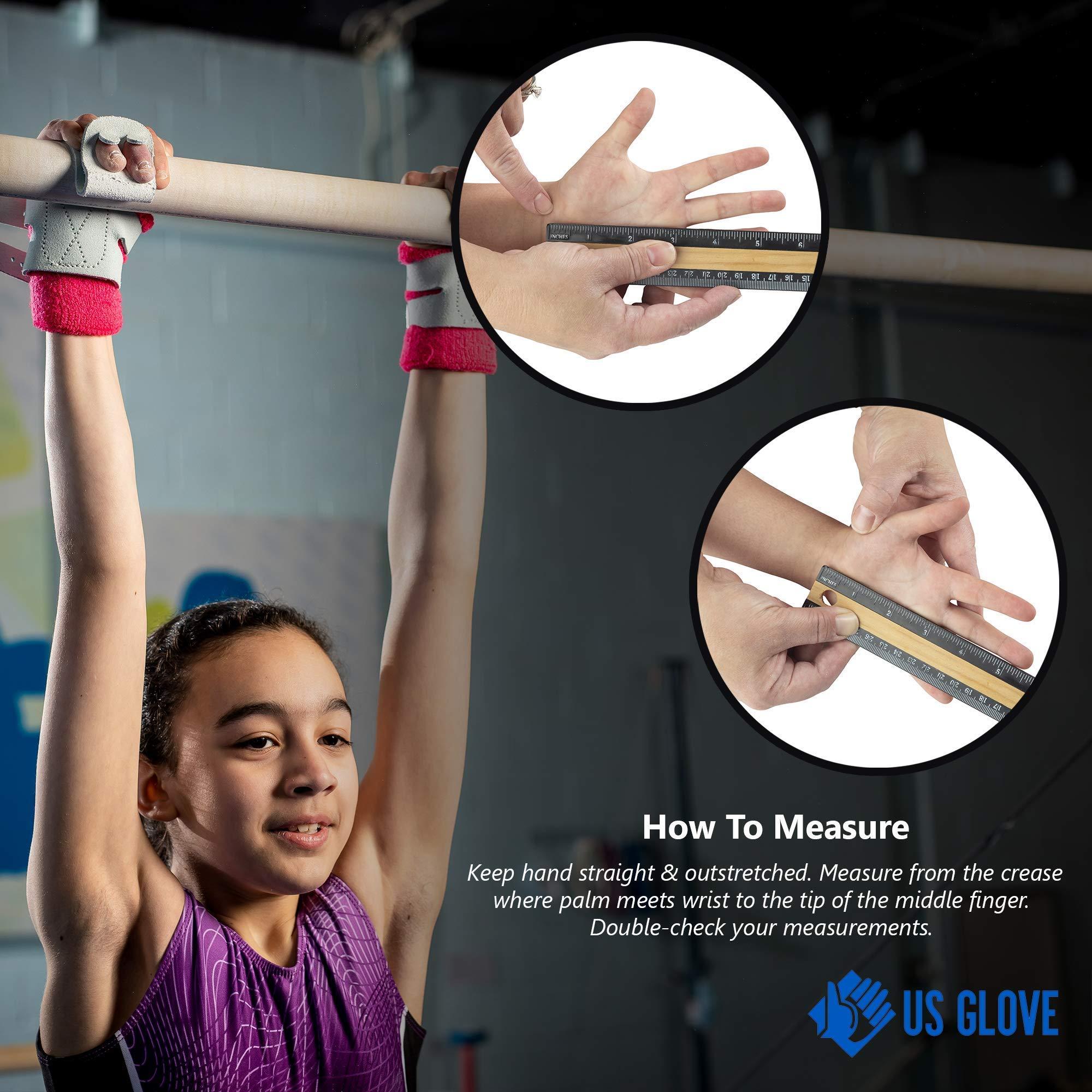 US Glove US Glove Women Regular Uneven Bar Grips - Womens Gymnastics Bars Grips - Youth to Adult Girl Sizes - Made in USA - Size: 3 (6 3/4") - Single Buckle