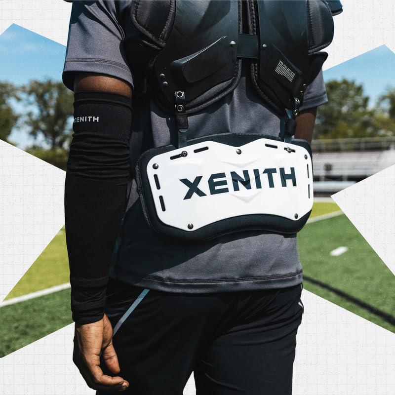 Xenith Xenith Elite Football Back Plate- Lower Backplate for Shoulder Pads- Durable Adjustable Straps and High Impact Padding- Elite Chrome - Universal