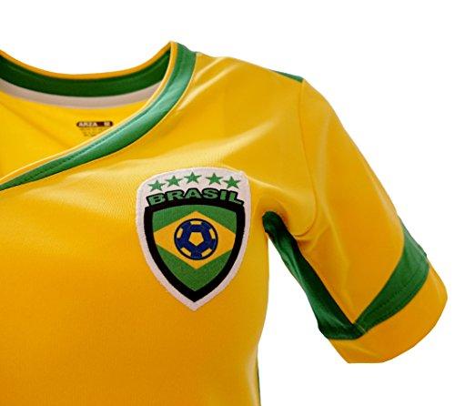 Arza Sports Arza Sports Brazil Slim Women Soccer Jersey (Small) Yellow